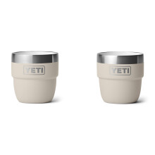 YETI Rambler 4 oz Stapelbecher, Edelstahl, Vakuumisolierter Espresso/Kaffeebecher, 2er Pack, Cape Taupe