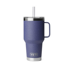 YETI Rambler 35 oz Becher mit Griff und Strohhalmdeckel, Reisetasse, Vakuumisolierter Becher, Edelstahl, Mondstaub - Textur