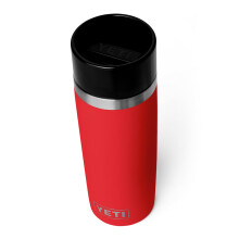YETI Rambler 16 oz Reiseflasche, Edelstahl, Vakuumisoliert mit auslaufsicherem Deckel, Rescue Red