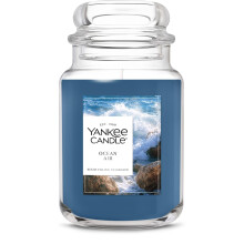 Yankee Candle Ocean Air, Vela Aromática, Tarro Grande de 22oz con Hasta 150 Horas de Tiempo de Quema