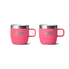 YETI Rambler 6 oz Stapelbare Mok, RVS, Vacuüm Geïsoleerde Espresso/Koffiemok, 2-Pack, Tropisch Roze