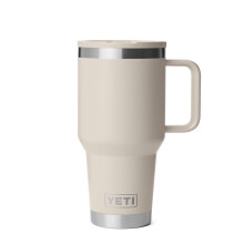 YETI Rambler 30 oz Reisebecher mit Flip-Strohhalm - Edelstahl, Vakuumisoliert, Auslaufsicher, Becherhalterfreundlich, Cape Taupe