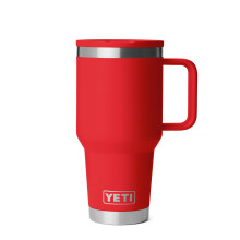 YETI Rambler 30 oz Reisemug mit Flip-Strohhalm - Edelstahl, Vakuumisoliert, Auslaufsicher, Becherhalterfreundlich, Rescue Red