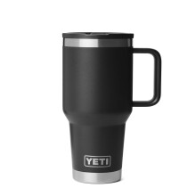 YETI Rambler 30 oz Reisebecher mit Flip-Strohhalm - Edelstahl, Vakuumisoliert, Auslaufsicher, Schwarz