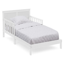 Lit pour tout-petit Collins en bois Delta Children, certifié Greenguard Gold, Blanc Bianca