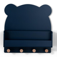 babyGap by Delta Children Brannan Bear Wandplank met 4 Haakjes, Marine