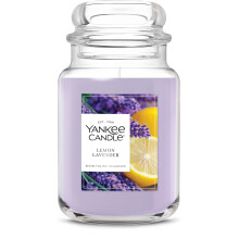 Yankee Candle Limón Lavanda, Vela Aromática, Tarro Grande de 22oz con hasta 150 Horas de Tiempo de Quema