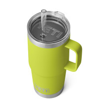 YETI Rambler 25 oz Trinkbecher mit Strohhalm, Vakuumisoliert, Edelstahl, Chartreuse