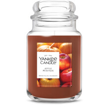 Yankee Candle Appel Pompoen, Geurkaars voor Thanksgiving, 22oz Grote Pot, Tot 150 Uur Brandtijd