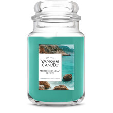 Yankee Candle Viento Mediterráneo Vela Aromática, Tarro Grande de 22oz, Hasta 150 Horas de Duración