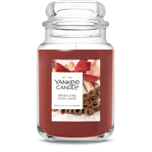 Yankee Candle, Vela Aromática de Canela Espumosa Otoñal, Tarro Grande de 22oz con hasta 150 Horas de Tiempo de Quema