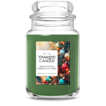 Yankee Candle Glinsterende Kerstboom Geurkaars, 22oz Grote Jar tot 150 Uur Brandtijd, Cadeau