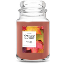 Yankee Candle Herfstbladeren, Geurkaars voor Feestdagen, 22oz Grote Pot tot 150 Uur Brandtijd