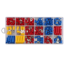 Kit de 300 Terminales de Crimpado Aislados - Conectores de Cable de Acero Chapado en Cobre para Proyectos Eléctricos, Juego en Caja
