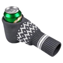 Strick-Bierhandschuhe, Getränkehandschuhhalter, Isolierender Handschuh zum Warmhalten der Hände und Kühlen Von Getränken 2