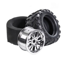 149mm RC for Truck Tires, 1/8 1/10 Scale RC Car Wheel and Tire Set, RC Off-Road Upgrade Wheels Black