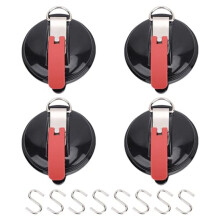 4set Heavy Duty Suction Cup Anchors with Hooks for Securing Tarps, Canopies, Awnings, and Outdoor Equipment.