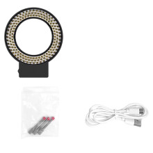 YCS 6558 Adjustable 144 LED  Light  Lamp for Industry Stereo Microscope Lens Camera Magnifier 110V-240V Adapter