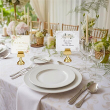 24 Pcs Wedding Table Number Holders Metal Place Card Holder Place Card Holder for Weddings Restaurants Gold