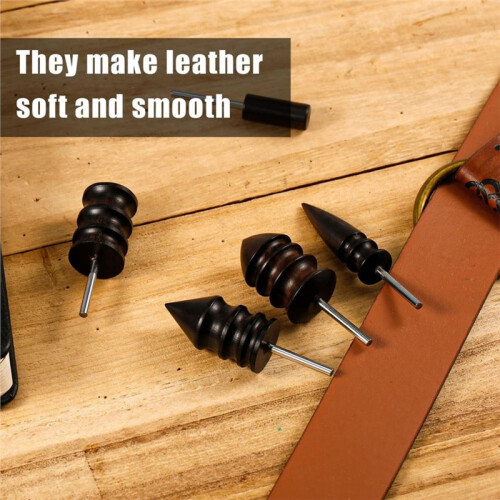 5pcs Leather Burnisher Bits for Rotary Tool - Perfect for Polishing Leather Edges 1