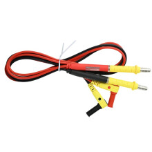 Universal Multimeter Test Leads with Anti-Slip PVC Handle for Voltage Current Testing Copper Gold Plated Probes
