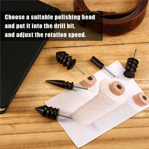 5pcs Leather Burnisher Bits for Rotary Tool - Perfect for Polishing Leather Edges 2