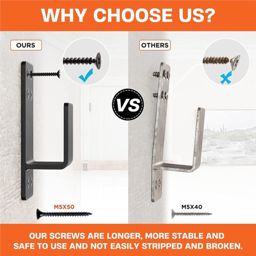 Heavy Duty Door Bar Safety Pole Bracket, Door Obstacle Bracket, Pull-Down Pole Bracket for Home 2
