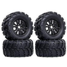 149-mm-RC-Reifen für Monstertrucks, 1/8- und 1/10-Maßstab-RC-Car-Rad- und Reifensatz, RC-Offroad-Upgrade-Räder, Schwarz