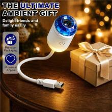2-in-1 Projector Night Light with Adjustable Brightness and 6 Replaceable Slides