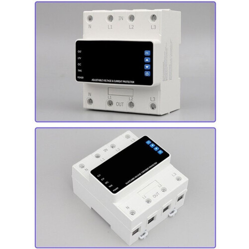 3 Phase Adjustable Voltage Current Protector Digital Display over/Under Voltage Overcurrent Protective, Self-Resetting 1