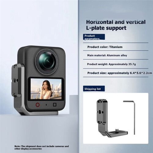 Quick-Release L-Bracket for  1/2 Gen Vertical Horizontal Mount Adapter Aluminum Alloy Base Plate Stand 1