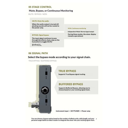 Skytuner Multi-String Floor Tuner Guitar Tuner LCD Display Professional Polyphonic Tuner Rechargeable 2