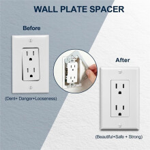 24Pcs Wall Plate Spacer, Metal Flush Fit Device Leveling Plates for Fixing Walls Electrical Outlet Electrical Boxes