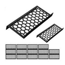 14 Pcs Trading Card Riser Display Case - Black Acrylic Honeycomb Stands for Collectibles
