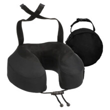 Travel Pillow for Long Flights - Supportive Memory Foam Body Positioner with Straps to Secure Your and Neck