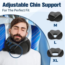 Neck Pillow for Traveling, Travel Pillow for Airplanes Black  Memory Foam Travel Neck Pillow, Adjustable