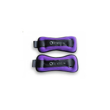 Zachte halters - O'FITNESS - Set van 2 x 1 kg - Zacht en aan elkaar te bevestigen - Paars