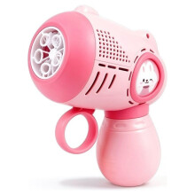 Handliche, Automatische, Wiederaufladbare Seifenblasenmaschine für Unterwegs - Ideal Als Spielzeug, Geburtstagsgeschenk oder in Rosa