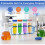 3 Set Test Tubes with Stand Science Kit 50 Ml Reusable Plastic Lab Tubes, with 4 Rack Holder for Science Experiments 3