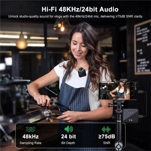 Type-C Wireless Lavalier Microphone for Camera Microphone Video Recording Reduction Microphone 2