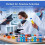 3 Set Test Tubes with Stand Science Kit 50 Ml Reusable Plastic Lab Tubes, with 4 Rack Holder for Science Experiments 5
