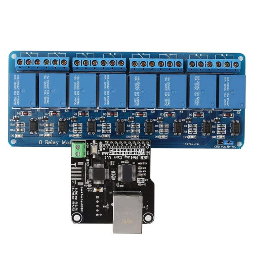 Ethernet Control Module LAN WAN Network Web Server RJ45 Port and 8 Channel Relay Controller Board 1