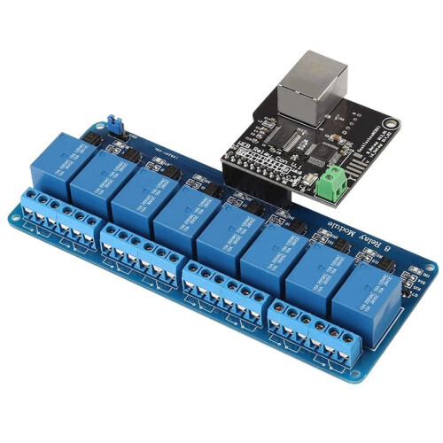 Ethernet Control Module LAN WAN Network Web Server RJ45 Port and 8 Channel Relay Controller Board 2