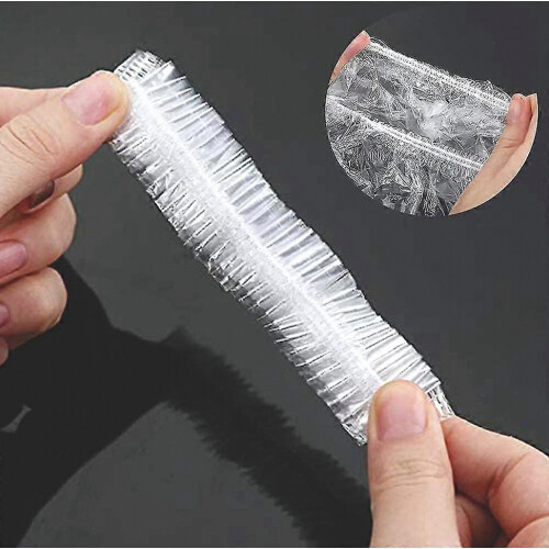 Disposable Shower Caps Clear Plastic Elastic Bath Cap Waterproof Hair Caps 1