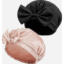 Reusable Bow Bath Cap Waterproof Shower Bonnet Turban Shower Hat Adjustable Bath