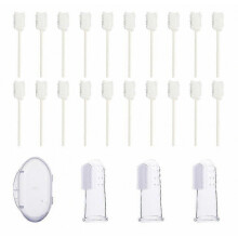 1 Set Baby Tooth Cleaning Brushes Disposable Tongue Brushes Toothbrushes (white)