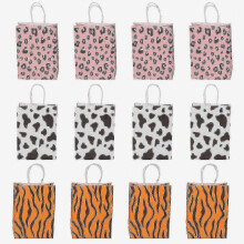 Small Paper Gift Bags with Handles, 12Pcs Assorted Colors for Presents and Party FAvors