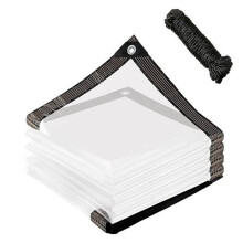 Clear Heavy Duty Waterproof Tarp 8x12ft Snow Shield, UV/Tear Proof for Greenhouse, Chicken Coop, Patio and Porch