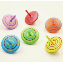 Gyroscope, 3pcs/set Hand Painted Wooden Gyroscope, Wooden Toy Educational Toy Kindergarten Toy Standard Gyroscope