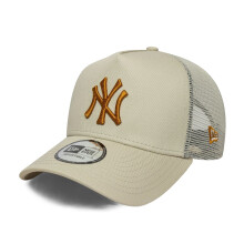 New Era Mens 9FORTY New York Yankees Trucker Cap - Light Beige - OSFM